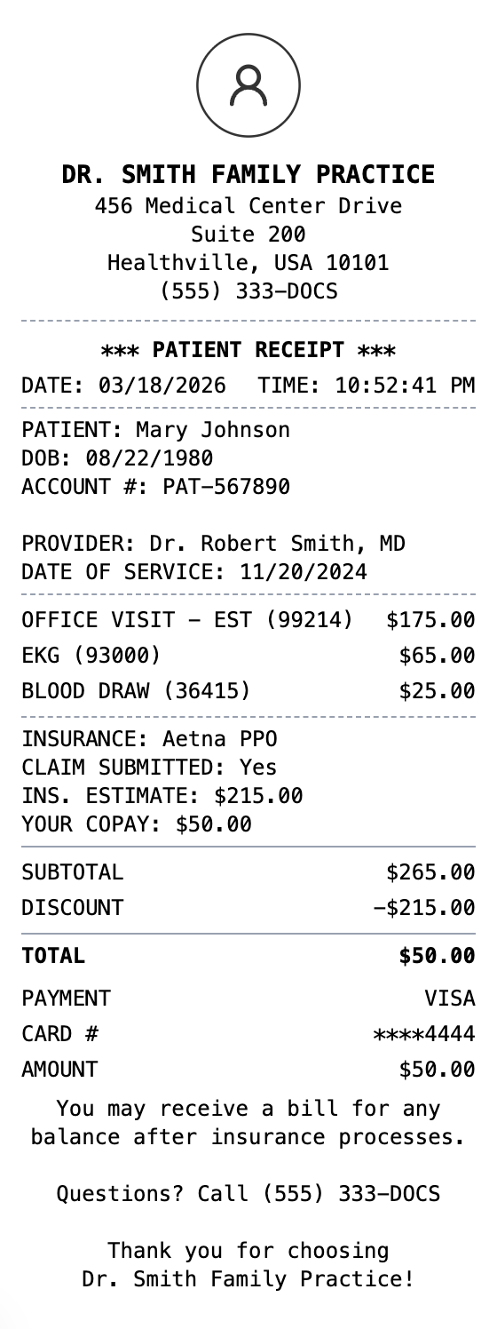 Doctor Receipt receipt template preview